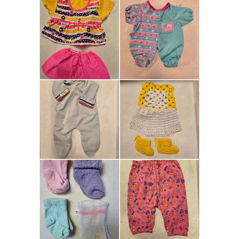 Vintage Cabbage Patch Kids Doll Clothes Outfit Lot Pink Music Notes Pants & More